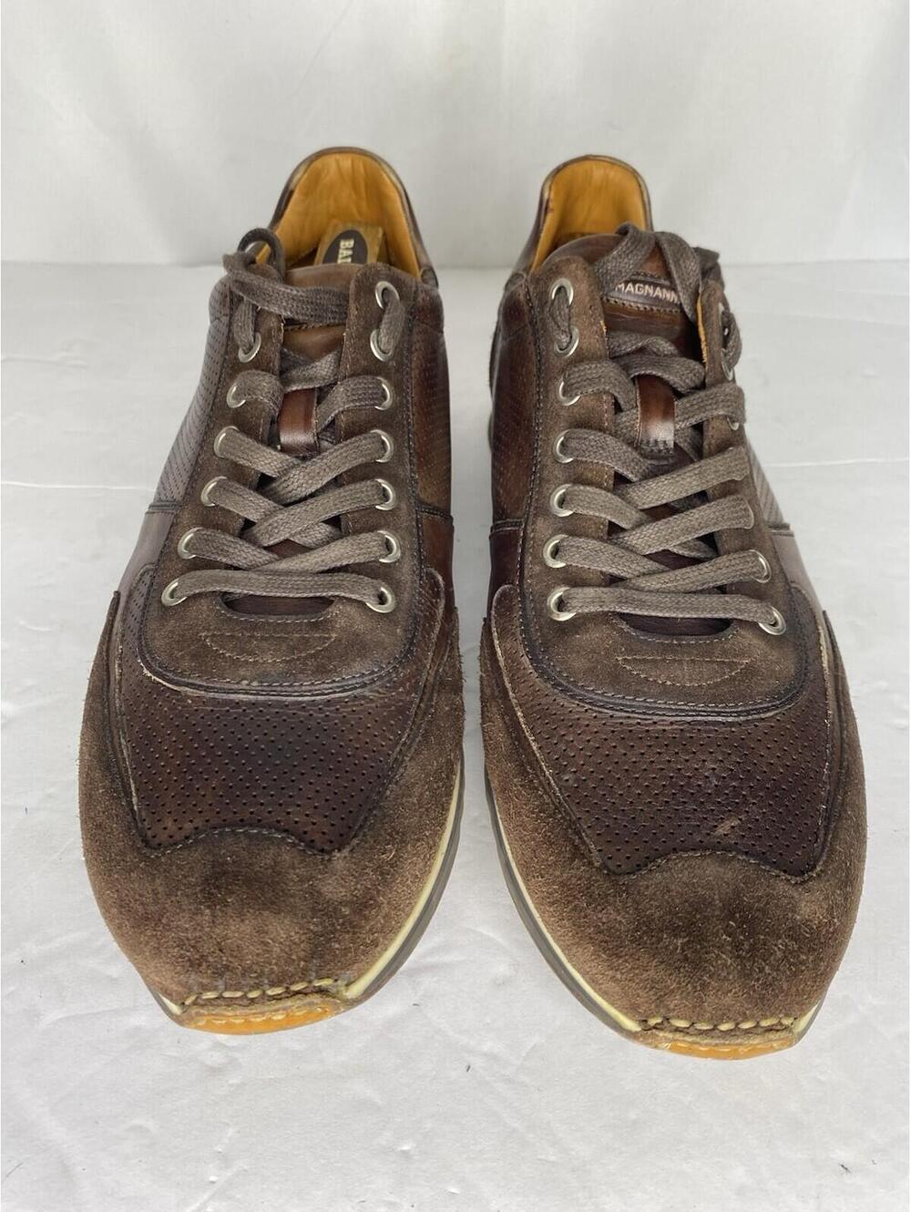 MAGNANNI Men’s Pueblo Low Leather Sneakers Size 11.5 Brown
